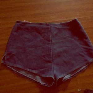 Denim short shorts